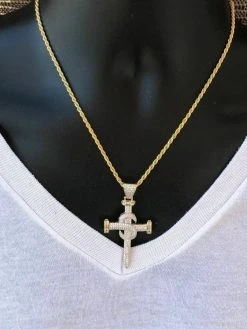 Mens HIP HOP Solid 925 Silver Super Iced Diamond Nail Cross 2" Pendant 14k Gold 12 Mens HIP HOP Solid 925 Silver Super Iced Diamond Nail Cross 2" Pendant 14k Gold -Harlem Bling Shop harlembling mens hip hop solid 925 silver super iced diamond nail cross 2 pendant 14k gold 80882.1664379996