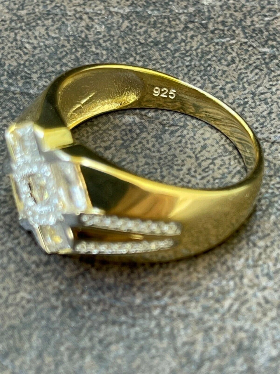 Men's Iced 14k Gold & Real Solid 925 Silver Diamond RING Size 6 7 8 9 10 11 12 7 Men's Iced 14k Gold & Real Solid 925 Silver Diamond RING Size 6 7 8 9 10 11 12 - Image 5