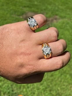 Men's Iced 14k Gold & Real Solid 925 Silver Diamond RING Size 6 7 8 9 10 11 12 22 Men's Iced 14k Gold & Real Solid 925 Silver Diamond RING Size 6 7 8 9 10 11 12 -Harlem Bling Shop harlembling mens iced 14k gold and real solid 925 silver diamond ring size 6 7 8 9 10 11 12 74202.1664379019