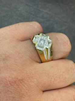 Men's Iced 14k Gold & Real Solid 925 Silver Diamond RING Size 6 7 8 9 10 11 12 19 Men's Iced 14k Gold & Real Solid 925 Silver Diamond RING Size 6 7 8 9 10 11 12 -Harlem Bling Shop harlembling mens iced 14k gold and real solid 925 silver diamond ring size 6 7 8 9 10 11 12 97733.1664392006