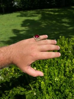 Mens Iced Diamond 14k Gold Vermeil Out Real 925 Silver Ruby Red Stone Big Ring 21 Mens Iced Diamond 14k Gold Vermeil Out Real 925 Silver Ruby Red Stone Big Ring -Harlem Bling Shop harlembling mens iced diamond 14k gold vermeil out real 925 silver ruby red stone big ring 13092.1664400115