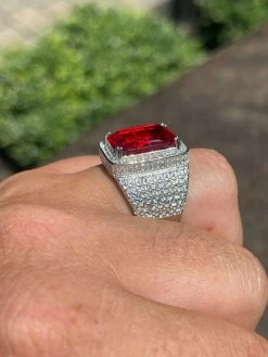 Mens Iced Flooded Out Diamond Real 925 Sterling Silver Ruby Red Stone Big Ring 16 Mens Iced Flooded Out Diamond Real 925 Sterling Silver Ruby Red Stone Big Ring -Harlem Bling Shop harlembling mens iced flooded out diamond real 925 sterling silver ruby red stone big ring 21268.1664393646