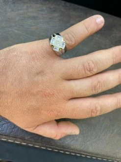 Men's Iced Real Solid 925 Silver Hip Hop Diamond RING Size 6 7 8 9 10 11 12 13 -Harlem Bling Shop harlembling mens iced real solid 925 silver hip hop diamond ring size 6 7 8 9 10 11 12 13 36749.1664391153