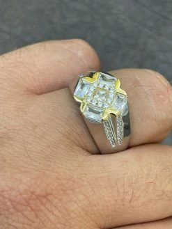 Men's Iced Real Solid 925 Silver Hip Hop Diamond RING Size 6 7 8 9 10 11 12 13 -Harlem Bling Shop harlembling mens iced real solid 925 silver hip hop diamond ring size 6 7 8 9 10 11 12 13 38168.1665670885