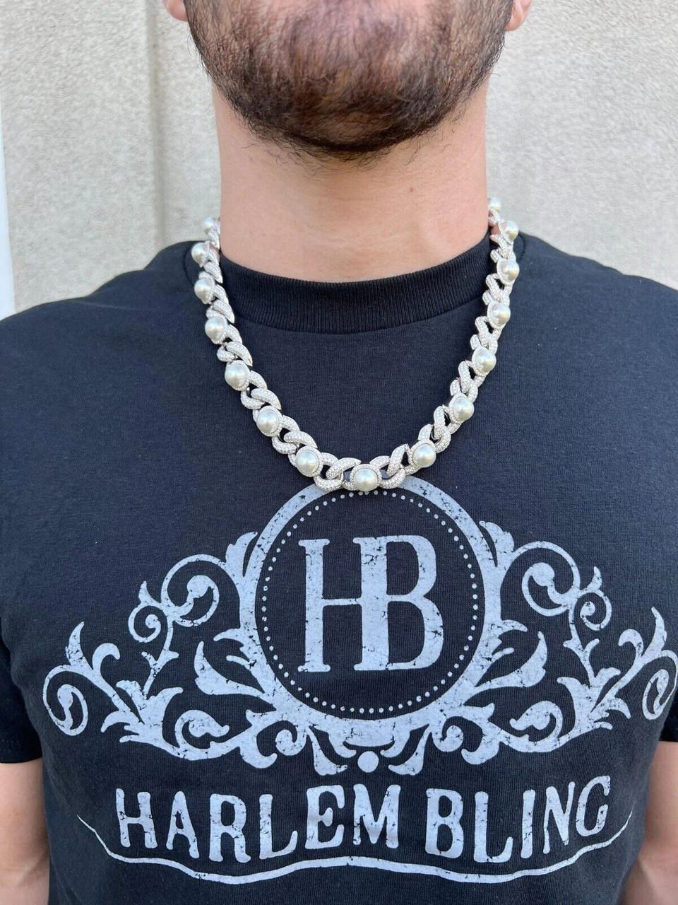 Mens Ladies Hip Hop Iced Moissanite Infinity Link 15mm Necklace W. Pearl 14-24" 13 Mens Ladies Hip Hop Iced Moissanite Infinity Link 15mm Necklace W. Pearl 14-24" - Image 11