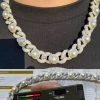 Mens Ladies Hip Hop Iced Moissanite Infinity Link 15mm Necklace W. Pearl 14-24" 2 Mens Ladies Hip Hop Iced Moissanite Infinity Link 15mm Necklace W. Pearl 14-24" -Harlem Bling Shop harlembling mens ladies hip hop iced moissanite infinity link 15mm necklace w pearl 14 24 73034.1672764932