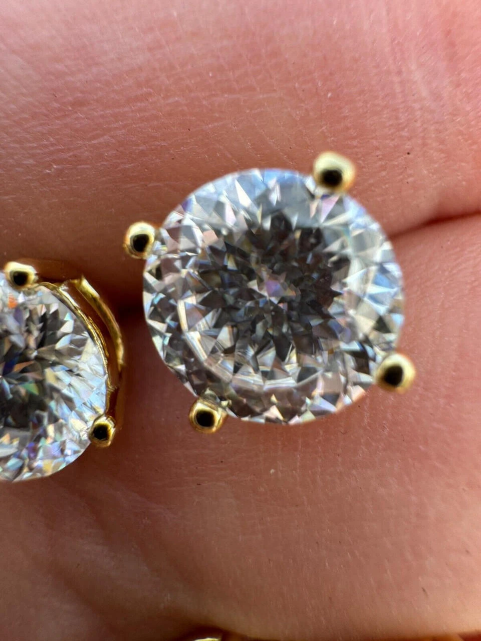 Mens Ladies Real Portuguese Cut Moissanite Stud Earrings 925 Silver 1-4ct VVS D 14 Mens Ladies Real Portuguese Cut Moissanite Stud Earrings 925 Silver 1-4ct VVS D - Image 12