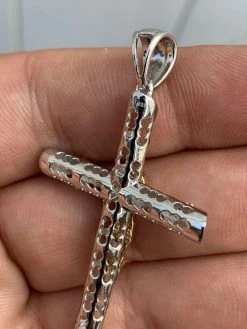 Mens Ladies Solid 925 Silver & 14k Gold Cross Jesus Piece 1-3" ITALY Necklace 24 Mens Ladies Solid 925 Silver & 14k Gold Cross Jesus Piece 1-3" ITALY Necklace -Harlem Bling Shop harlembling mens ladies solid 925 silver and 14k gold cross jesus piece 1 3 italy necklace 50328.1665670839