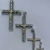Mens Ladies Solid 925 Silver & 14k Gold Cross Jesus Piece 1-3" ITALY Necklace 2 Mens Ladies Solid 925 Silver & 14k Gold Cross Jesus Piece 1-3" ITALY Necklace -Harlem Bling Shop harlembling mens ladies solid 925 silver and 14k gold cross jesus piece 1 3 italy necklace 92693.1664378233