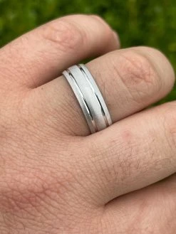 Mens Ladies Solid 925 Sterling Brush Silver Plain Wedding Band Ring Sizes 5-13 -Harlem Bling Shop harlembling mens ladies solid 925 sterling brush silver plain wedding band ring sizes 5 13 04339.1664379212