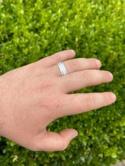 Mens Ladies Solid 925 Sterling Brush Silver Plain Wedding Band Ring Sizes 5-13 -Harlem Bling Shop harlembling mens ladies solid 925 sterling brush silver plain wedding band ring sizes 5 13 23474.1664378761