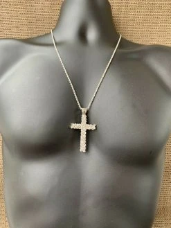 Mens Large 2.25" Solid 925 Sterling Silver Nugget Cross Pendant Crucifix Chain 14 Mens Large 2.25" Solid 925 Sterling Silver Nugget Cross Pendant Crucifix Chain -Harlem Bling Shop harlembling mens large 2.25 solid 925 sterling silver nugget cross pendant crucifix chain 65510.1664389185