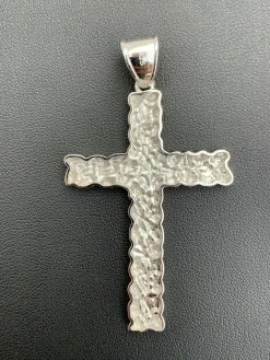 Mens Large 2.25" Solid 925 Sterling Silver Nugget Cross Pendant Crucifix Chain 17 Mens Large 2.25" Solid 925 Sterling Silver Nugget Cross Pendant Crucifix Chain -Harlem Bling Shop harlembling mens large 2.25 solid 925 sterling silver nugget cross pendant crucifix chain 68608.1664387305