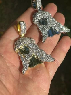 Mens Large 925 Silver / Gold Bust Down Jesus Piece Iced Hip Hop Necklace Diamond 22 Mens Large 925 Silver / Gold Bust Down Jesus Piece Iced Hip Hop Necklace Diamond -Harlem Bling Shop harlembling mens large 925 silver gold bust down jesus piece iced hip hop necklace diamond 14620.1664355098