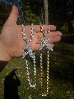 Mens Large 925 Silver / Gold Bust Down Jesus Piece Iced Hip Hop Necklace Diamond 16 Mens Large 925 Silver / Gold Bust Down Jesus Piece Iced Hip Hop Necklace Diamond -Harlem Bling Shop harlembling mens large 925 silver gold bust down jesus piece iced hip hop necklace diamond 43211.1664360561