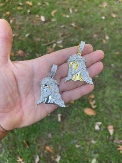 Mens Large 925 Silver / Gold Bust Down Jesus Piece Iced Hip Hop Necklace Diamond 20 Mens Large 925 Silver / Gold Bust Down Jesus Piece Iced Hip Hop Necklace Diamond -Harlem Bling Shop harlembling mens large 925 silver gold bust down jesus piece iced hip hop necklace diamond 68748.1664358882