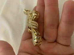 Men's Large Cross Pendant Solid 925 Sterling Silver 14k Gold Plated ICY Hip Hop 24 Men's Large Cross Pendant Solid 925 Sterling Silver 14k Gold Plated ICY Hip Hop -Harlem Bling Shop harlembling mens large cross pendant solid 925 sterling silver 14k gold plated icy hip hop 76027.1664372552