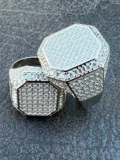 Men's Large Real 925 Silver 3ct MOISSANITE Pinky RING Hip Hop Pass Diamond Test 16 Men's Large Real 925 Silver 3ct MOISSANITE Pinky RING Hip Hop Pass Diamond Test -Harlem Bling Shop harlembling mens large real 925 silver 3ct moissanite pinky ring hip hop pass diamond test 45979.1664360498