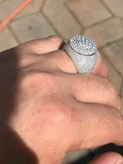 Men's Large Round Solid 925 Silver 10ct Diamond Pinky RING ICY HIP-HOP Size 7-13 18 Men's Large Round Solid 925 Silver 10ct Diamond Pinky RING ICY HIP-HOP Size 7-13 -Harlem Bling Shop harlembling mens large round solid 925 silver 10ct diamond pinky ring icy hip hop size 7 13 08077.1664384801