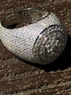 Men's Large Round Solid 925 Silver 10ct Diamond Pinky RING ICY HIP-HOP Size 7-13 24 Men's Large Round Solid 925 Silver 10ct Diamond Pinky RING ICY HIP-HOP Size 7-13 -Harlem Bling Shop harlembling mens large round solid 925 silver 10ct diamond pinky ring icy hip hop size 7 13 56784.1664397274