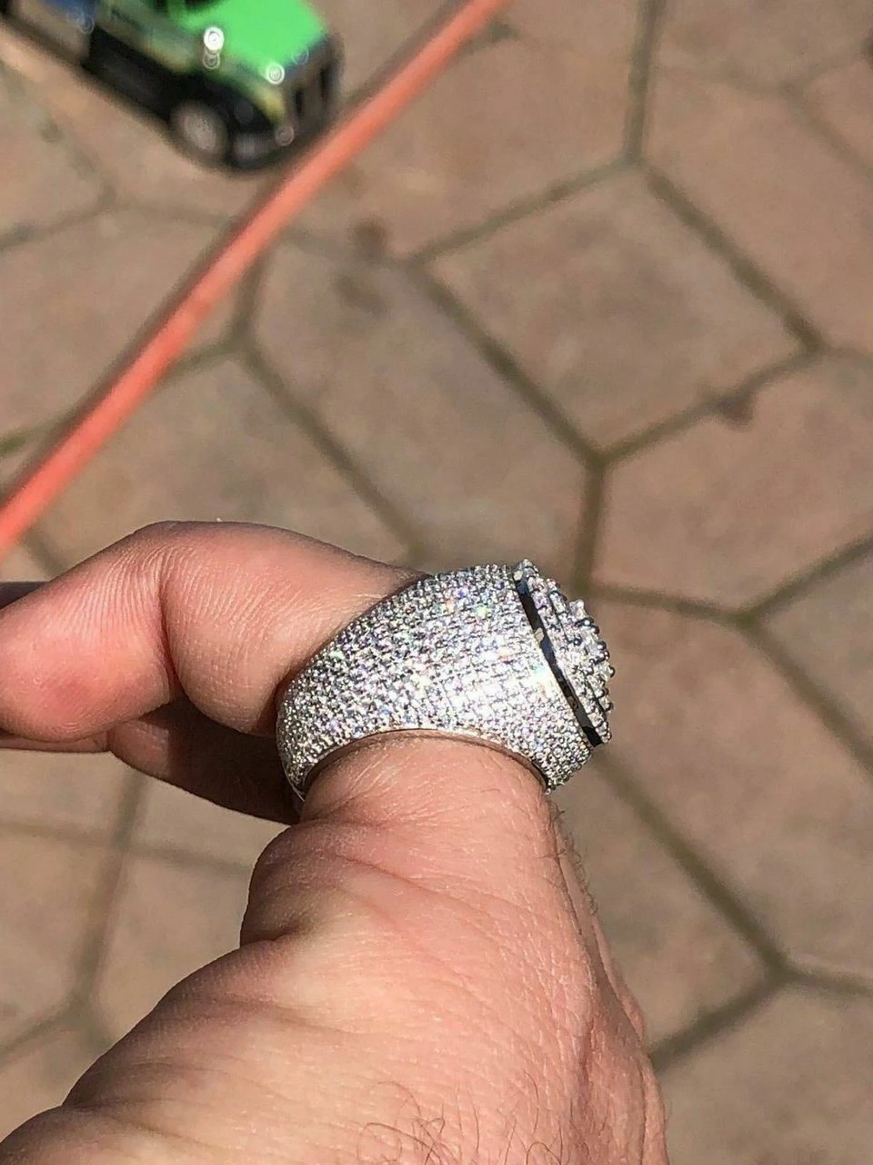 Men's Large Round Solid 925 Silver 10ct Diamond Pinky RING ICY HIP-HOP Size 7-13 9 Men's Large Round Solid 925 Silver 10ct Diamond Pinky RING ICY HIP-HOP Size 7-13 - Image 7