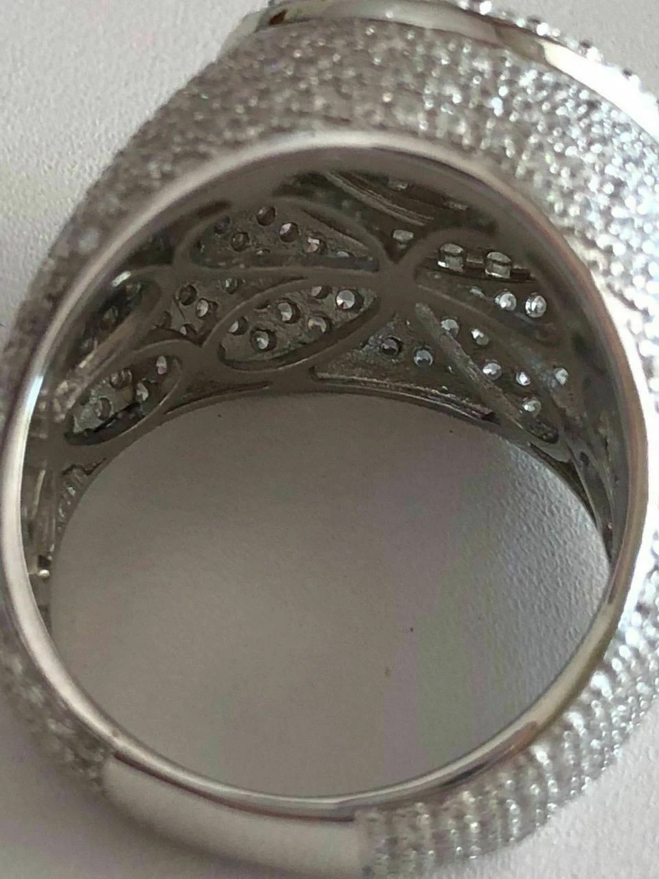 Men's Large Round Solid 925 Silver 10ct Diamond Pinky RING ICY HIP-HOP Size 7-13 15 Men's Large Round Solid 925 Silver 10ct Diamond Pinky RING ICY HIP-HOP Size 7-13 - Image 13