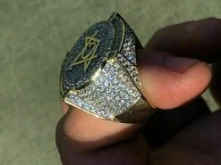 Men's Large Solid 925 Silver 3ct Iced Diamond Masonic Free Mason RING 14k Gold 16 Men's Large Solid 925 Silver 3ct Iced Diamond Masonic Free Mason RING 14k Gold -Harlem Bling Shop harlembling mens large solid 925 silver 3ct iced diamond masonic free mason ring 14k gold 30912.1664387227