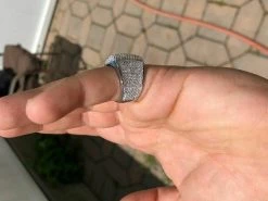 Men's Large Solid 925 Silver 4ct Simulated Diamond Pinky RING 14k Gold ICY Bling -Harlem Bling Shop harlembling mens large solid 925 silver 4ct simulated diamond pinky ring 14k gold icy bling 04103.1664355953