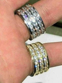 Men's Large Solid 925 Silver 5ct Diamond Pinky BIG RING 14k Gold ICY HIP-HOP 29 Men's Large Solid 925 Silver 5ct Diamond Pinky BIG RING 14k Gold ICY HIP-HOP -Harlem Bling Shop harlembling mens large solid 925 silver 5ct diamond pinky big ring 14k gold icy hip hop 09225.1664400499