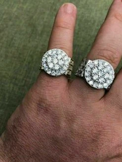 Men's Large Solid 925 Silver 5ct Diamond Pinky BIG RING 14k Gold ICY HIP-HOP 35 Men's Large Solid 925 Silver 5ct Diamond Pinky BIG RING 14k Gold ICY HIP-HOP -Harlem Bling Shop harlembling mens large solid 925 silver 5ct diamond pinky big ring 14k gold icy hip hop 44492.1664387978