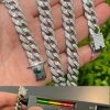 Mens Miami Cuban Link Chain Real Iced Moissanite - Passes Diamond Tester 12mm 2 Mens Miami Cuban Link Chain Real Iced Moissanite - Passes Diamond Tester 12mm -Harlem Bling Shop harlembling mens miami cuban link chain real iced moissanite passes diamond tester 12mm 65243.1664398324