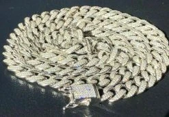Mens Miami Cuban Link Chain Real Iced Moissanite - Passes Diamond Tester 12mm 17 Mens Miami Cuban Link Chain Real Iced Moissanite - Passes Diamond Tester 12mm -Harlem Bling Shop harlembling mens miami cuban link chain real iced moissanite passes diamond tester 12mm 96438.1664387699