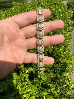 Men’s Moissanite Custom Link 14k Gold Plated Real 925 Sterling Silver Bracelet 26 Men’s Moissanite Custom Link 14k Gold Plated Real 925 Sterling Silver Bracelet -Harlem Bling Shop harlembling mens moissanite custom link 14k gold plated real 925 sterling silver bracelet 59165.1683578900