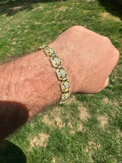 Men’s Moissanite Custom Link 14k Gold Plated Real 925 Sterling Silver Bracelet 38 Men’s Moissanite Custom Link 14k Gold Plated Real 925 Sterling Silver Bracelet -Harlem Bling Shop harlembling mens moissanite custom link 14k gold plated real 925 sterling silver bracelet 77288.1683578892