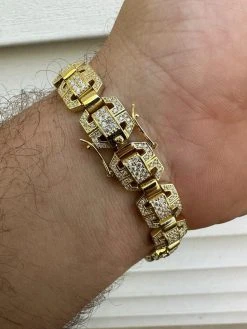 Men’s Moissanite Custom Link 14k Gold Plated Real 925 Sterling Silver Bracelet 34 Men’s Moissanite Custom Link 14k Gold Plated Real 925 Sterling Silver Bracelet -Harlem Bling Shop harlembling mens moissanite custom link 14k gold plated real 925 sterling silver bracelet 83704.1683578877