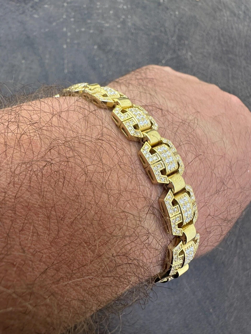 Men’s Moissanite Custom Link 14k Gold Plated Real 925 Sterling Silver Bracelet 9 Men’s Moissanite Custom Link 14k Gold Plated Real 925 Sterling Silver Bracelet - Image 7