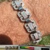 Men’s Moissanite Custom Link Real 925 Sterling Silver Bracelet Passes Tester 2 Men’s Moissanite Custom Link Real 925 Sterling Silver Bracelet Passes Tester -Harlem Bling Shop harlembling mens moissanite custom link real 925 sterling silver bracelet passes tester 68795.1683578936