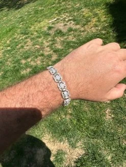 Men’s Moissanite Custom Link Real 925 Sterling Silver Bracelet Passes Tester 41 Men’s Moissanite Custom Link Real 925 Sterling Silver Bracelet Passes Tester -Harlem Bling Shop harlembling mens moissanite custom link real 925 sterling silver bracelet passes tester 75635.1683578921