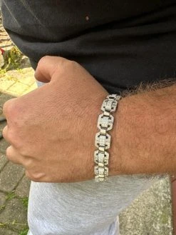 Men’s Moissanite Custom Link Real 925 Sterling Silver Bracelet Passes Tester 32 Men’s Moissanite Custom Link Real 925 Sterling Silver Bracelet Passes Tester -Harlem Bling Shop harlembling mens moissanite custom link real 925 sterling silver bracelet passes tester 97827.1683579018