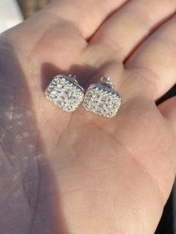 Men’s Moissanite Iced Silver Baguette Hip Hop Earrings Studs Pass Diamond Tester 22 Men’s Moissanite Iced Silver Baguette Hip Hop Earrings Studs Pass Diamond Tester -Harlem Bling Shop harlembling mens moissanite iced silver baguette hip hop earrings studs pass diamond tester 91883.1664358924