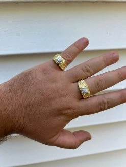 Mens MOISSANITE Nugget Ring Real 14k Gold Plated 925 Silver Iced Pinky Hip Hop 21 Mens MOISSANITE Nugget Ring Real 14k Gold Plated 925 Silver Iced Pinky Hip Hop -Harlem Bling Shop harlembling mens moissanite nugget ring real 14k gold plated 925 silver iced pinky hip hop 09768.1664301103