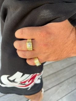 Mens MOISSANITE Nugget Ring Real 14k Gold Plated 925 Silver Iced Pinky Hip Hop 20 Mens MOISSANITE Nugget Ring Real 14k Gold Plated 925 Silver Iced Pinky Hip Hop -Harlem Bling Shop harlembling mens moissanite nugget ring real 14k gold plated 925 silver iced pinky hip hop 99321.1664299962