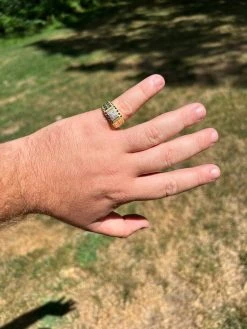 Mens MOISSANITE Nugget Square Ring Real 14k Gold Plated 925 Silver Iced Pinky 22 Mens MOISSANITE Nugget Square Ring Real 14k Gold Plated 925 Silver Iced Pinky -Harlem Bling Shop harlembling mens moissanite nugget square ring real 14k gold plated 925 silver iced pinky 76179.1664299466