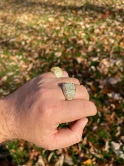 Mens MOISSANITE Ring Real 14k Gold Vermeil 925 Hip Hop Iced Pass Diamond Tester -Harlem Bling Shop harlembling mens moissanite ring real 14k gold vermeil 925 hip hop iced pass diamond tester 83280.1664355869