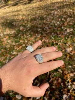 Mens MOISSANITE Ring Real Solid 925 Silver Hip Hop Iced Pass Diamond Test Pinky 17 Mens MOISSANITE Ring Real Solid 925 Silver Hip Hop Iced Pass Diamond Test Pinky -Harlem Bling Shop harlembling mens moissanite ring real solid 925 silver hip hop iced pass diamond test pinky 46527.1664359458