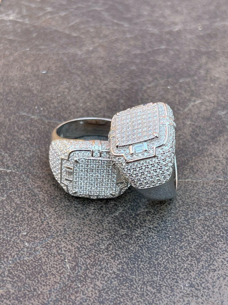 Mens MOISSANITE Ring Real Solid 925 Silver Hip Hop Iced Pass Diamond Test Pinky 10 Mens MOISSANITE Ring Real Solid 925 Silver Hip Hop Iced Pass Diamond Test Pinky - Image 8