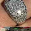 Mens MOISSANITE Ring Real Solid 925 Silver Hip Hop Iced Pass Diamond Test Pinky 1 Mens MOISSANITE Ring Real Solid 925 Silver Hip Hop Iced Pass Diamond Test Pinky -Harlem Bling Shop harlembling mens moissanite ring real solid 925 silver hip hop iced pass diamond test pinky 79327.1664359204