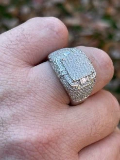 Mens MOISSANITE Ring Real Solid 925 Silver Hip Hop Iced Pass Diamond Test Pinky 25 Mens MOISSANITE Ring Real Solid 925 Silver Hip Hop Iced Pass Diamond Test Pinky -Harlem Bling Shop harlembling mens moissanite ring real solid 925 silver hip hop iced pass diamond test pinky 91455.1664355835