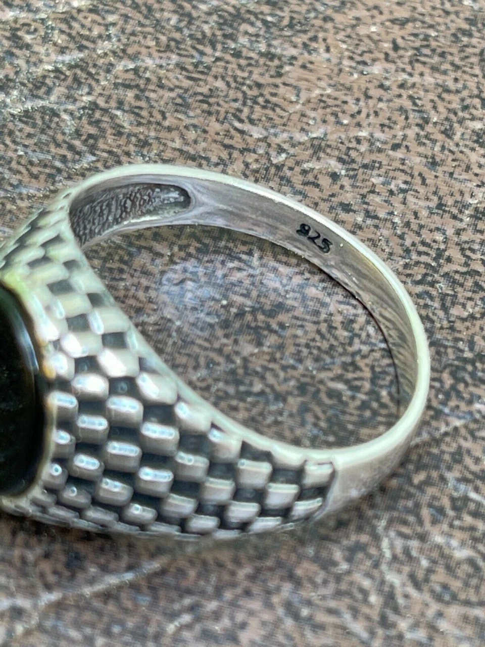 Mens Plain Real 925 Sterling Silver Black Onyx Stone Ring Pinky 7 8 9 10 11 12 14 Mens Plain Real 925 Sterling Silver Black Onyx Stone Ring Pinky 7 8 9 10 11 12 - Image 12