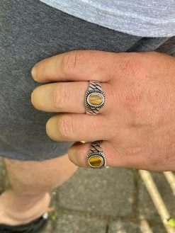 Mens Plain Real 925 Sterling Silver Black Tiger's Eye Ring Miami Cuban Link Band 15 Mens Plain Real 925 Sterling Silver Black Tiger's Eye Ring Miami Cuban Link Band -Harlem Bling Shop harlembling mens plain real 925 sterling silver black tigers eye ring miami cuban link band 10942.1664375854